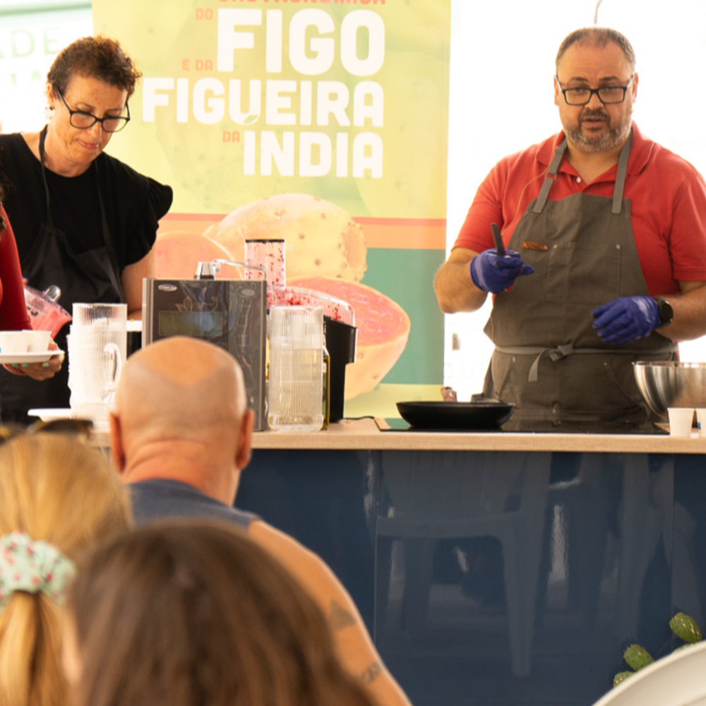 Aula de cozinha folha de palma e figo de pita da India